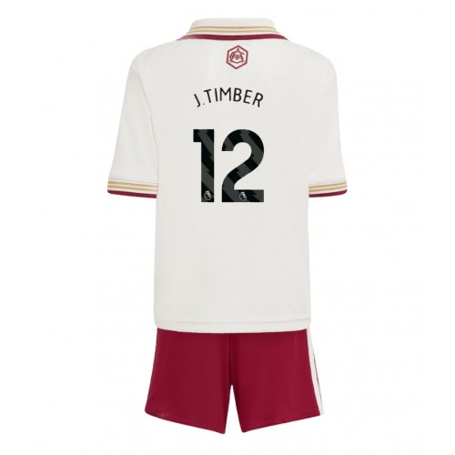 Otroški Nogometni dresi Arsenal Jurrien Timber #12 Tretji 2025-26 Kratek Rokav (+ Kratke hlače)